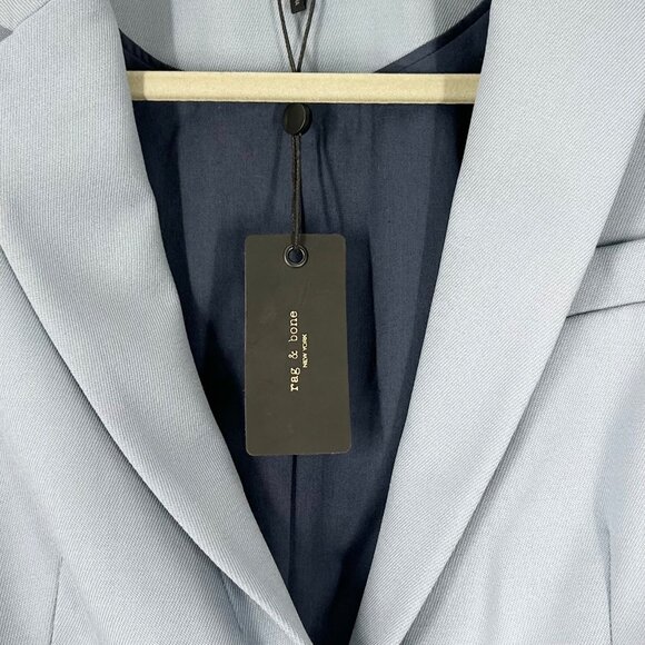 NWT Rag & Bone Charles Twill Wool Blend Blazer in Prairie Blue - Picture 7 of 7